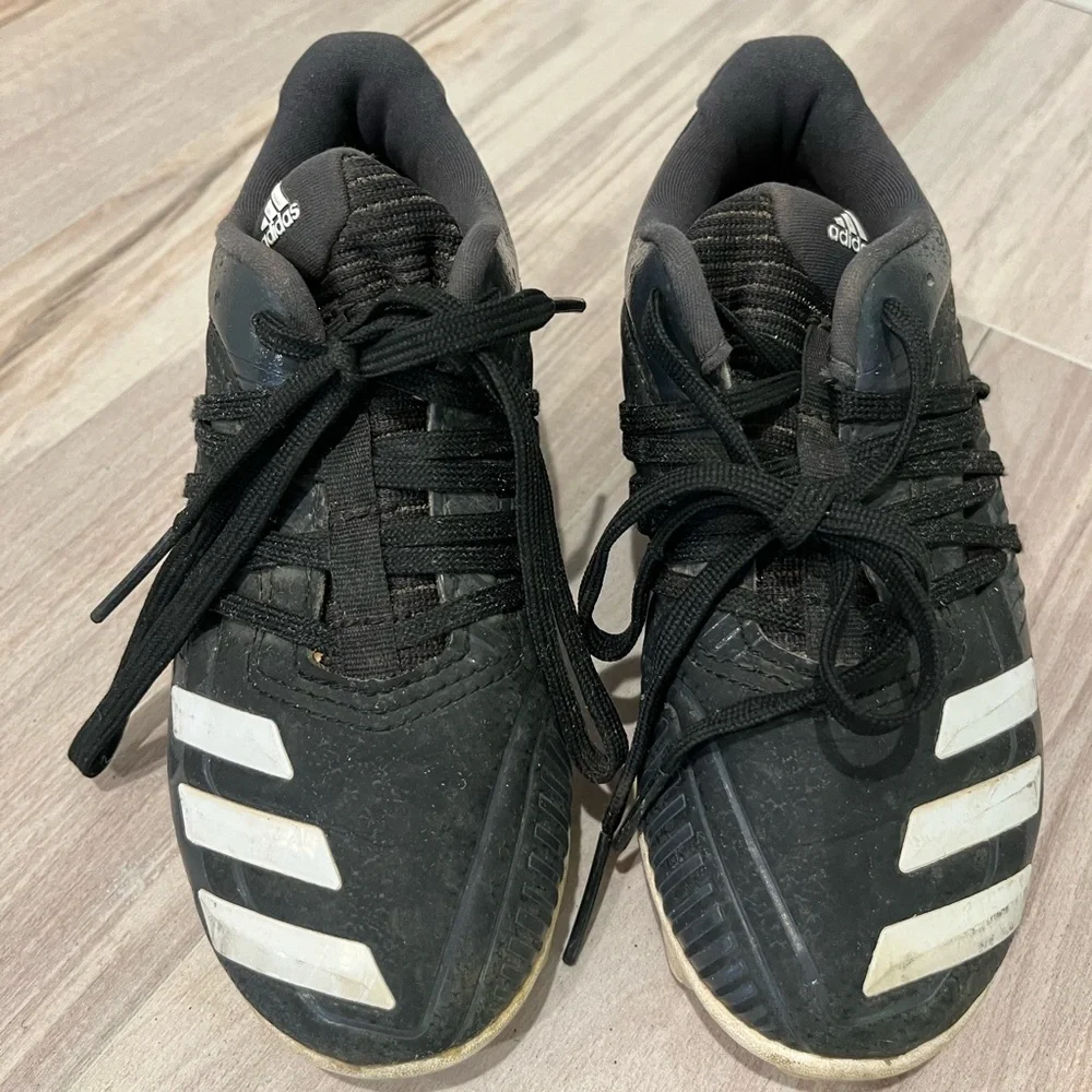 Adidas Afterburner Kids Black and White Cleats Size 12 - Picture 9 of 12